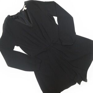 Miami Black Long Sleeve Romper V Neck in Black (NWOT)